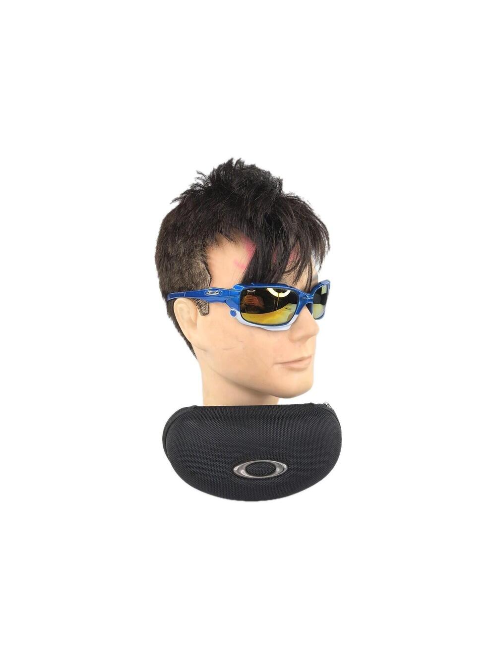 Oakley Racing Jacket (Jawbones) Special Vented Designs Edition Sunglasses Blue